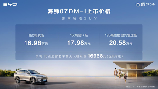 擒牛宝 比亚迪海狮07DM-i上市 开启家庭智慧出行新时代